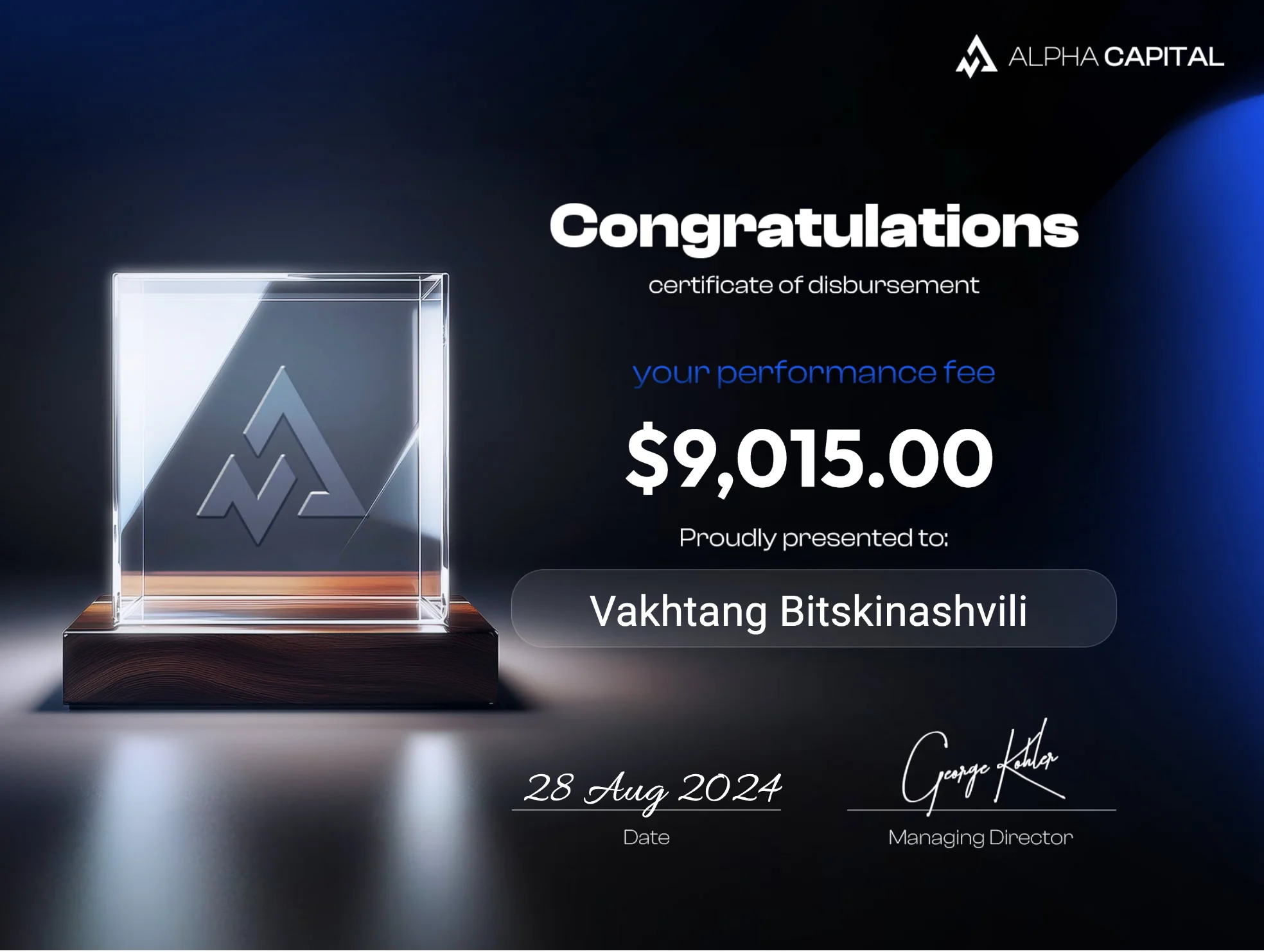 Trading Certificate 12