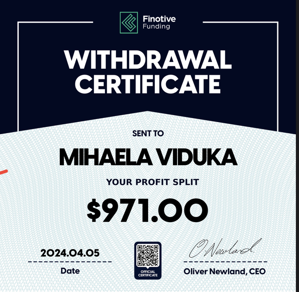 Trading Certificate 51