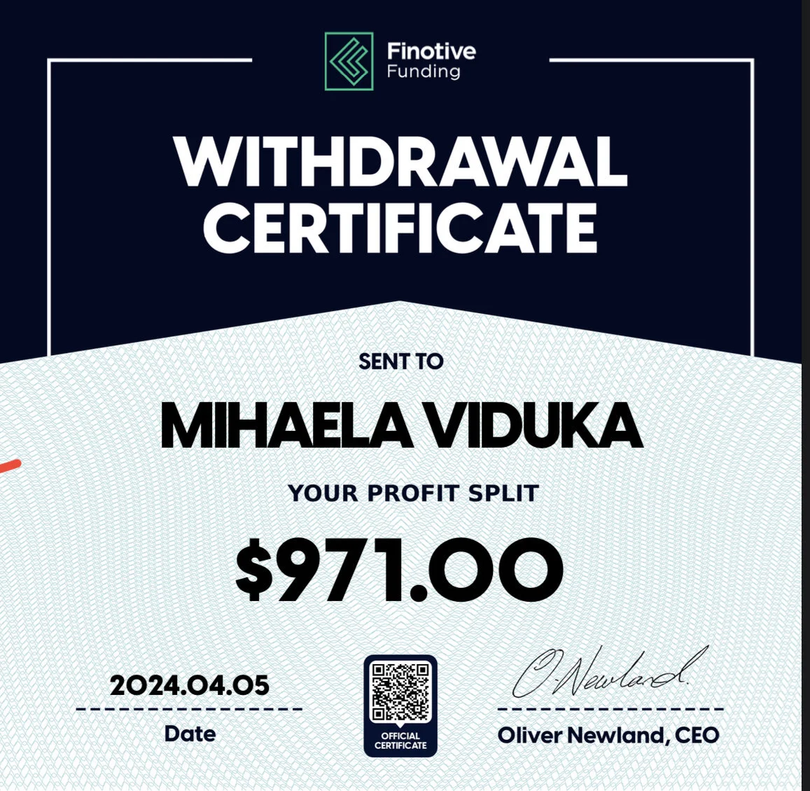 Trading Certificate 51