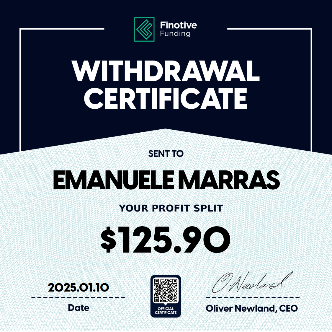 Trading Certificate 67