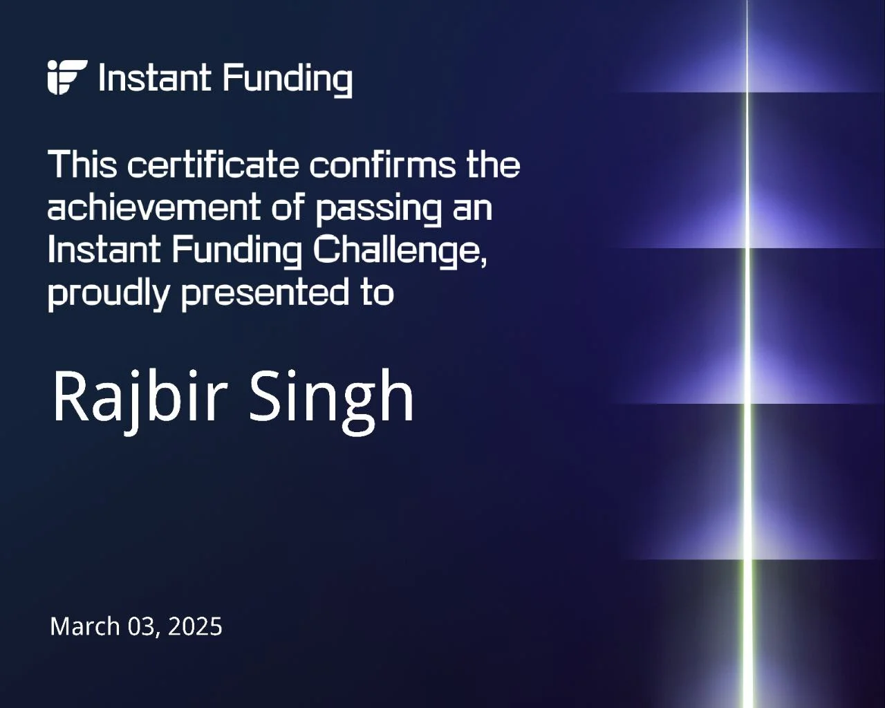 Trading Certificate 75